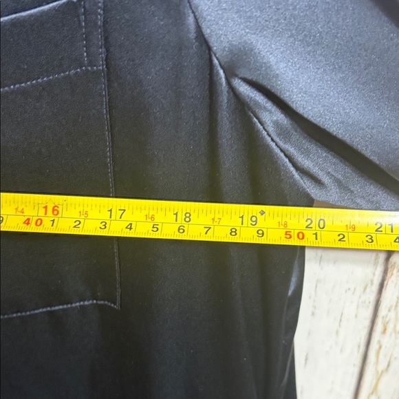 TWP Jenny's Gown 100% Silk Midnight Blue Shirt Gown Maxi Dress Long sleeve Med - Picture 13 of 14